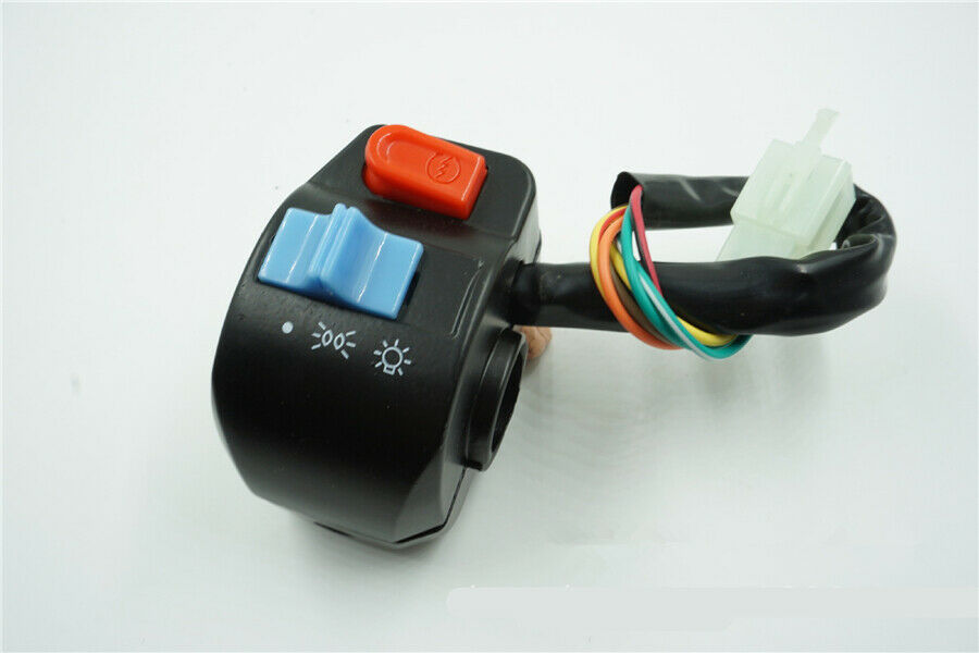 2Pcs 7/8" Motorcycle Scooter Handlebar Multi-Functions ON OFF Switch Controller