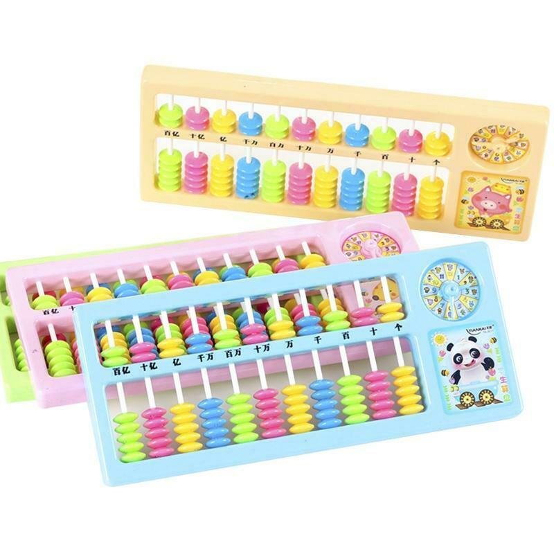 1x Plastic Number Counting Board Beads Mental Arithmetic Educational Logic Train