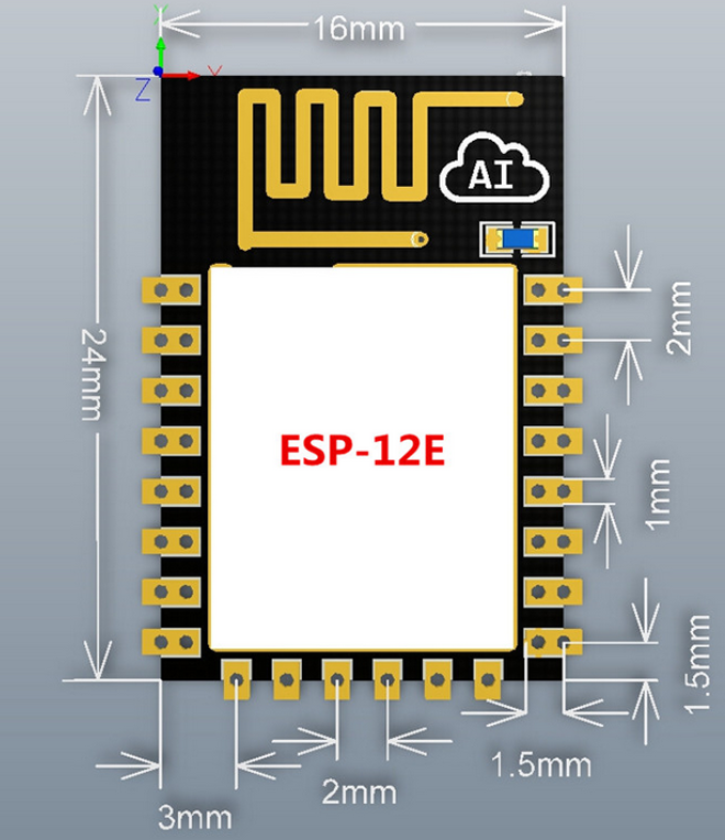 1pcs ESP-12E ESP8266 serial WIFI wireless module