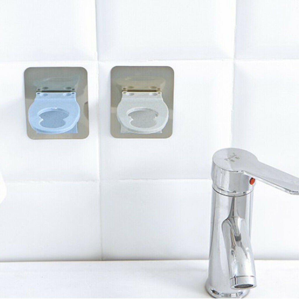 Wall Mounted Sticky Shampoo Hook Shower Soap Bottle Hanging Holder Blue