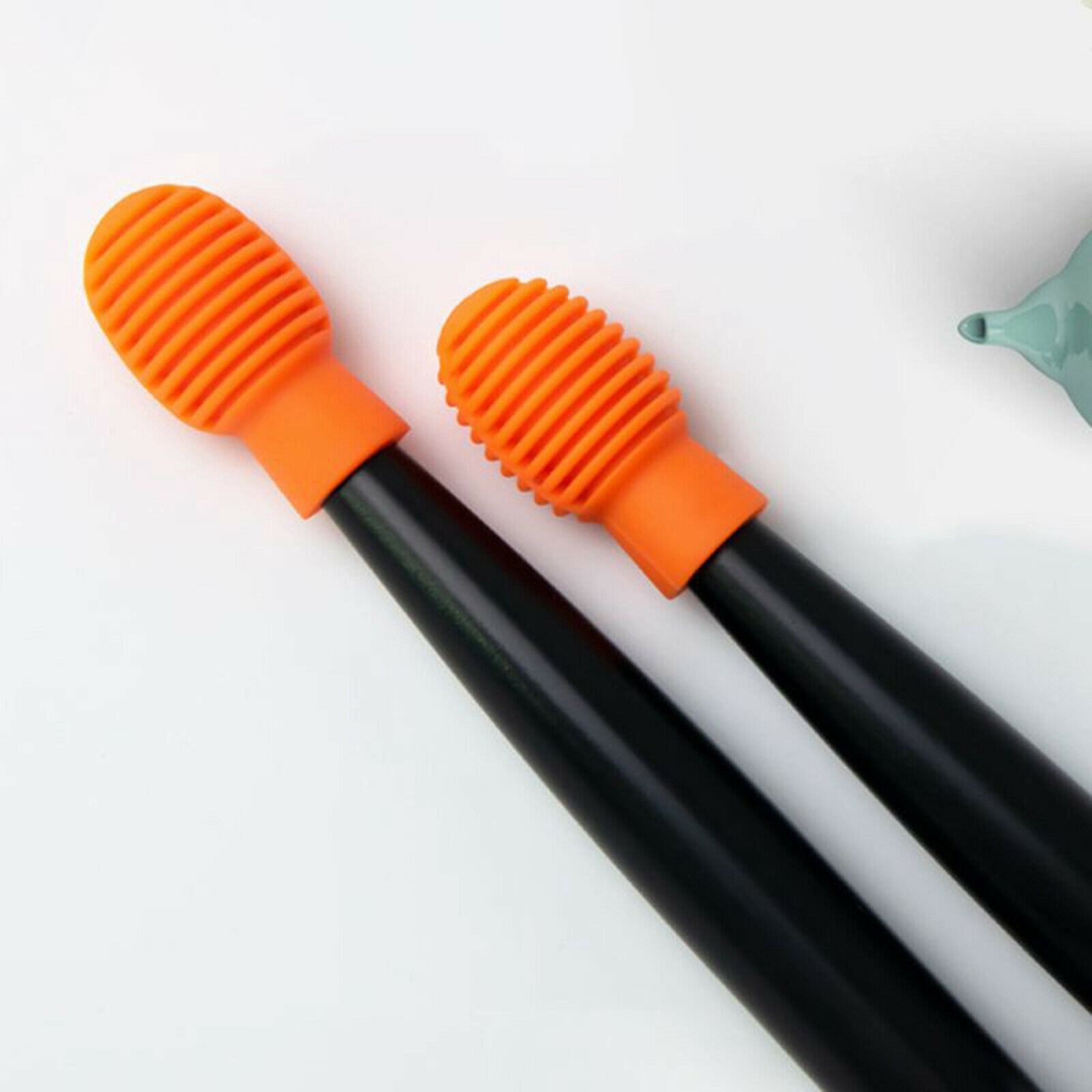 Drumstick Head Sleeves Drumstick Rubber Case Cover 17x33cm Portable Orange