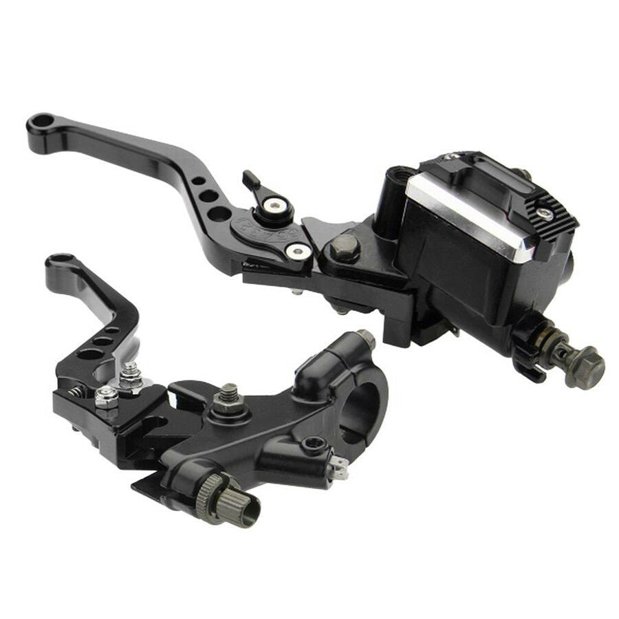 2x Universal CNC 7/8'' Motorcycle Brake Clutch Master Cylinder Lever Left+Right