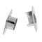 25mm Metal Curtain Pole Wall Recess Bracket Curtain Rods Finials - 2Pcs - High