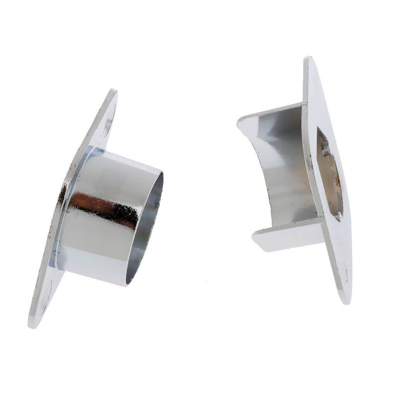 25mm Metal Curtain Pole Wall Recess Bracket Curtain Rods Finials - 2Pcs - High