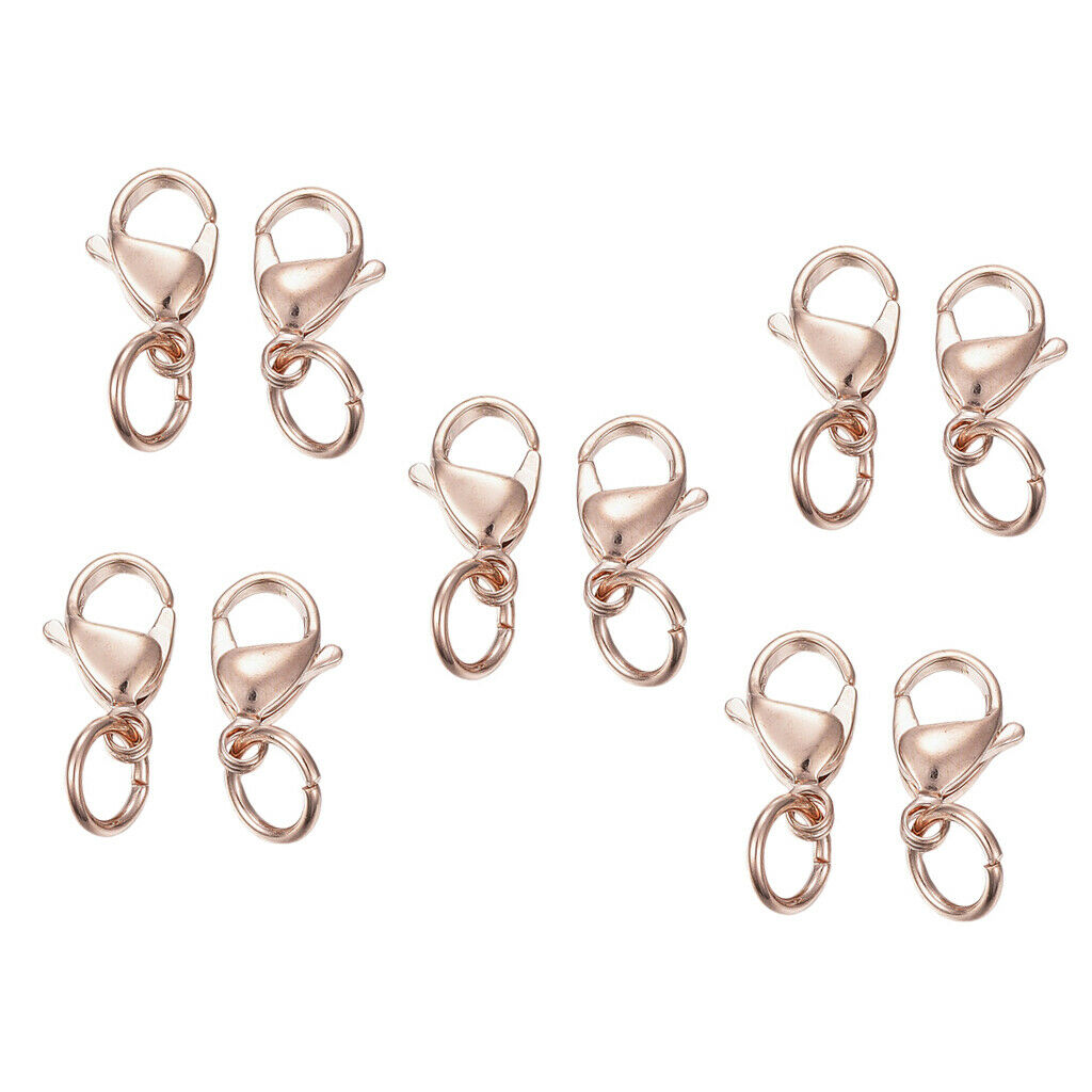10x Stainless Steel Lobster Clasps Keychain Snap Hook for Jewelry Making