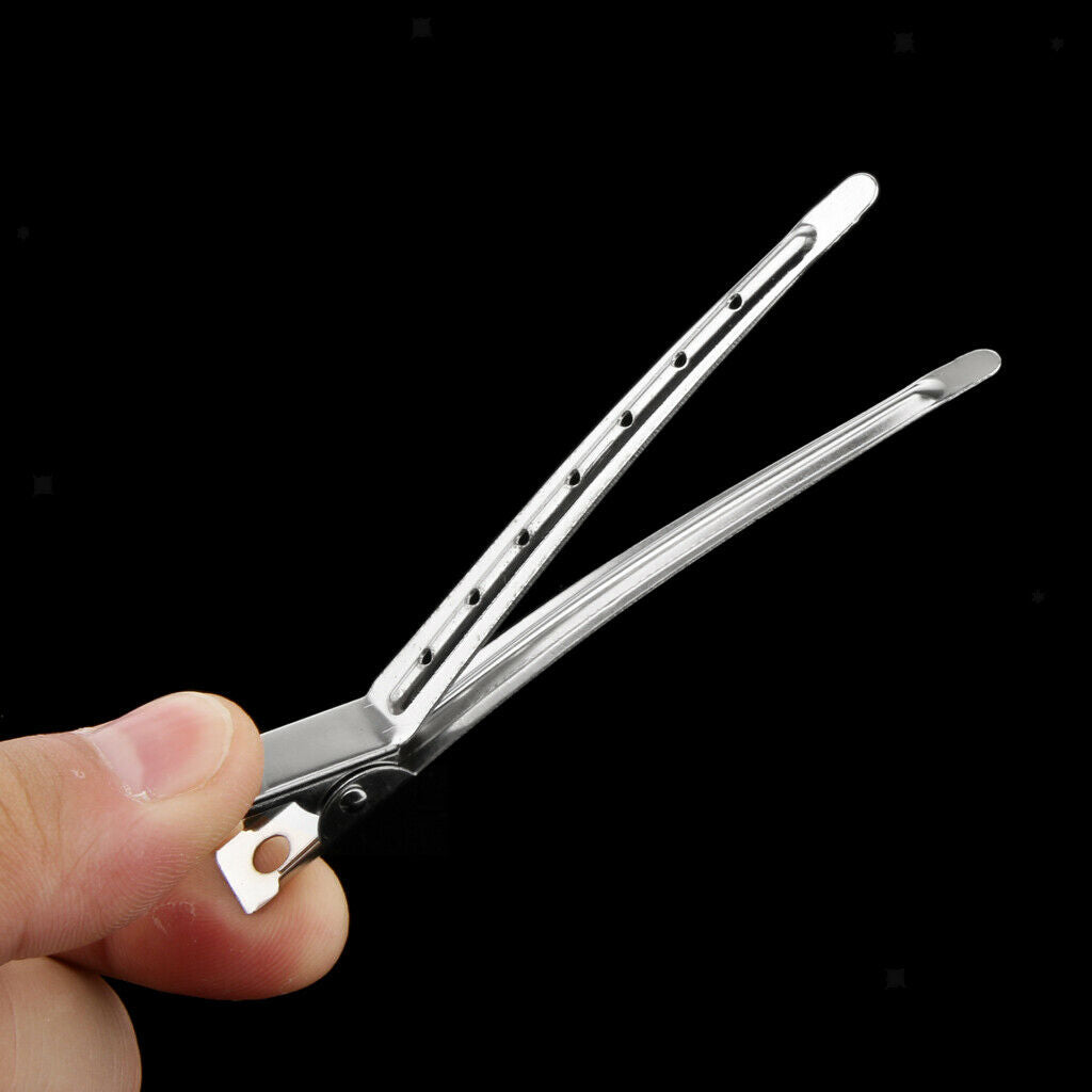 12 Pack Stainless Steel Duckbill Fixing Clips Clamps Accessories with Holes
