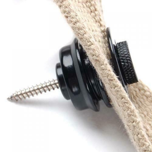 2 Flat Head Chrome Strap Lock Straplock Button Pins for Electric Guitar Bass Blk