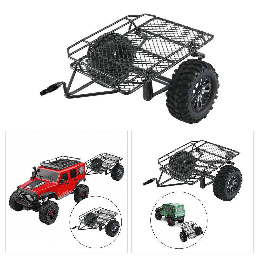 Trailer Car for SCX10 SCX10 III 4WD D90 CC01 Crawler DIY Upgrade Parts