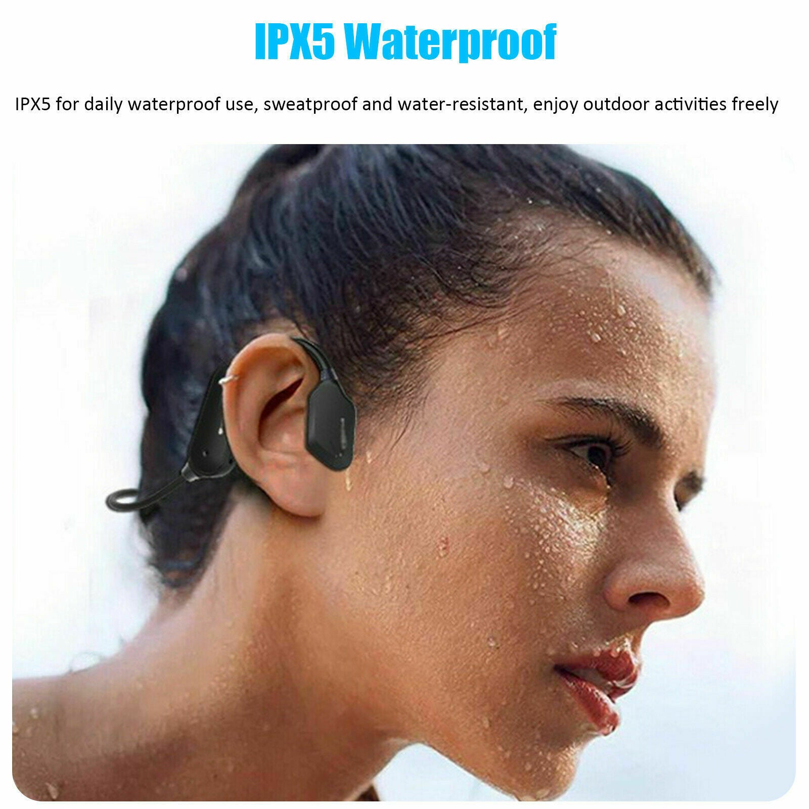 Outdoor Bone Conduction Headset Bluetooth 5.0 Open Ear Wireless Headphones Sport