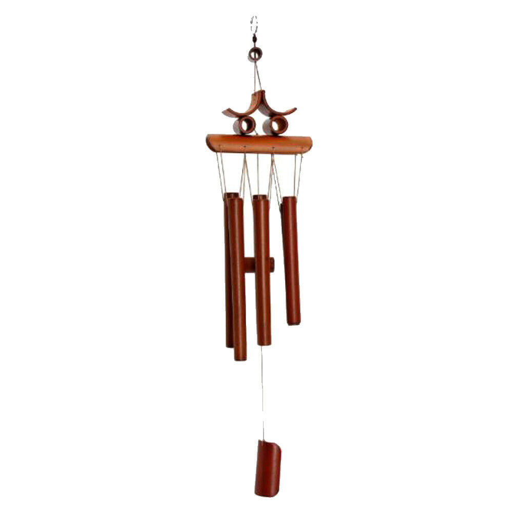 Handmade Bamboo Wind Chime Home 6 Tubes Hanging Bell Garden Door Ornament