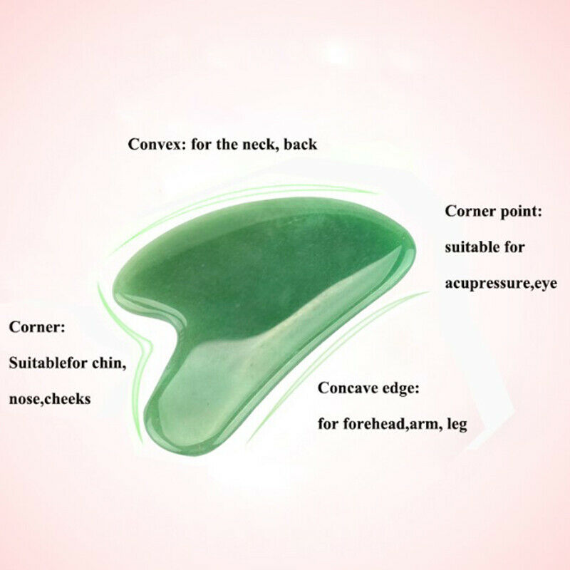 Green Aventurine Stone Scraper Massage Skincare Tool Body Care SPA Gua Sh.l8