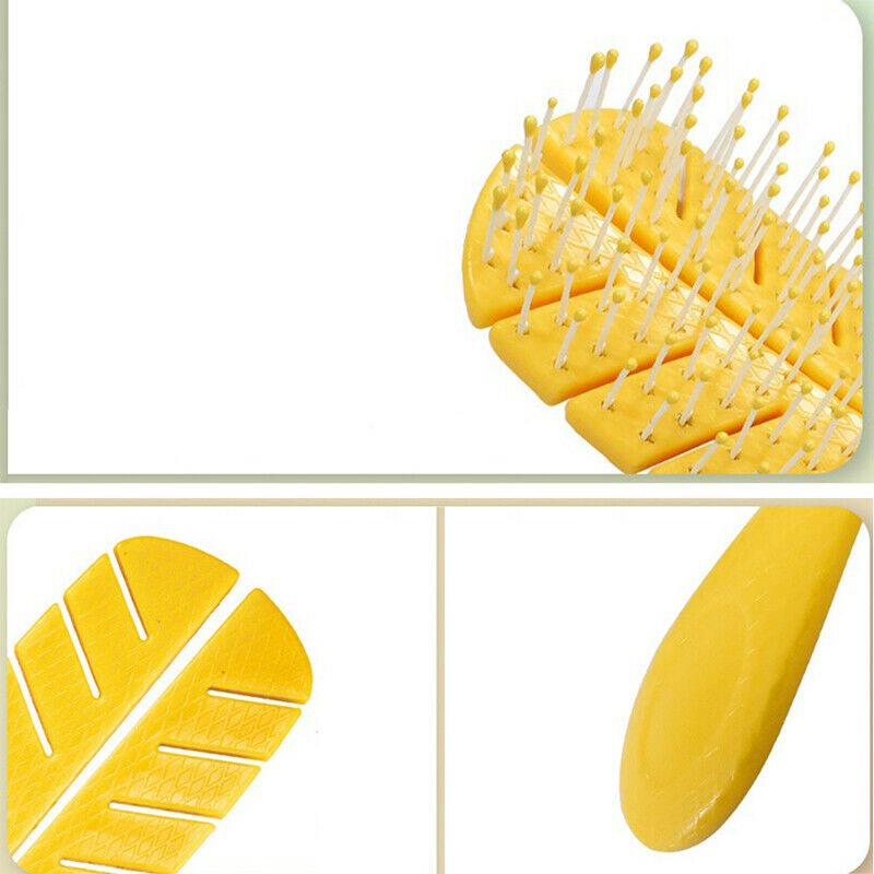 Hair Brush Hair Massage Comb Leaf-Shaped Hairbrush Salon Hairdressing Too.l8
