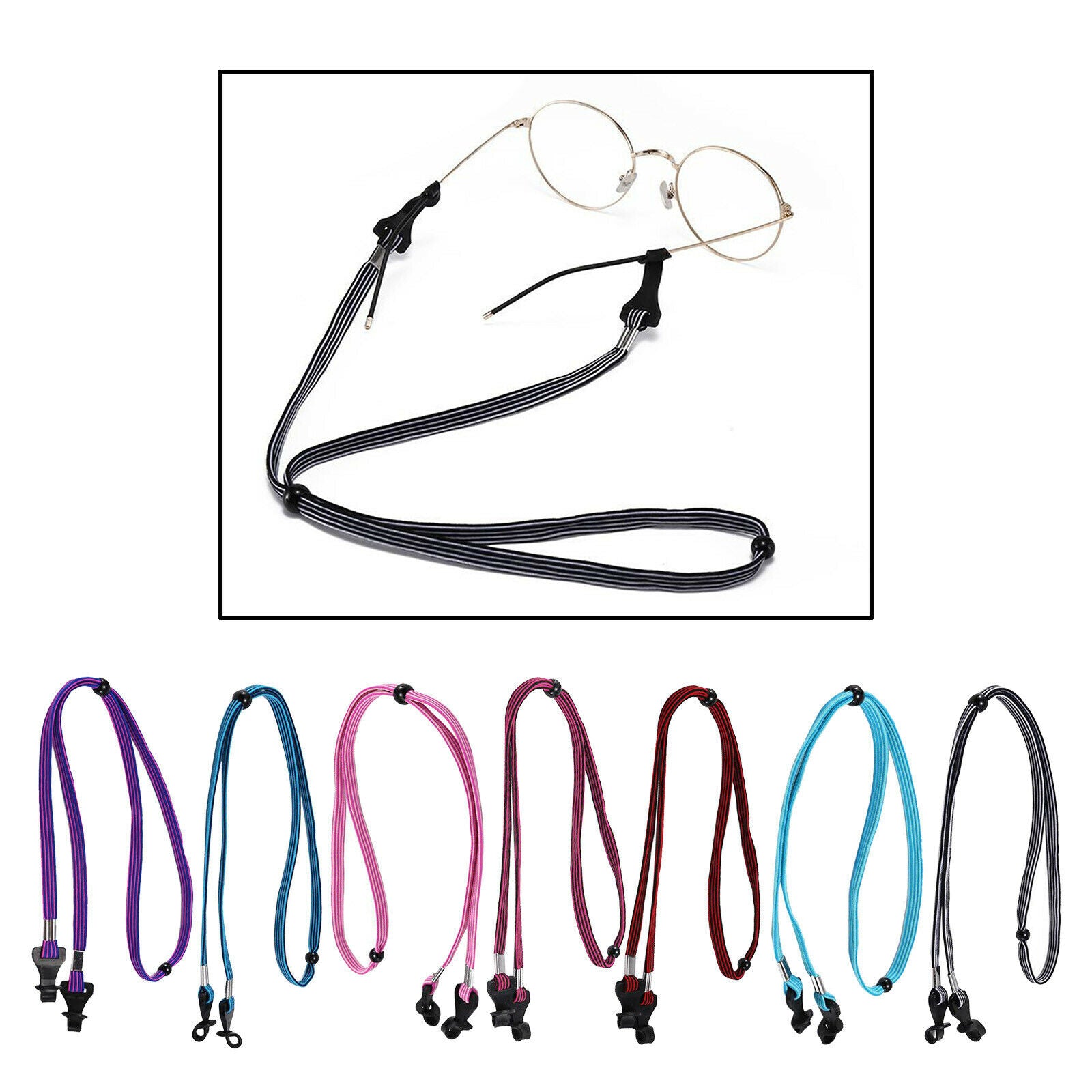 7 Packs Eyeglass Holder Adjustable Eyeglass Lanyard Sport Sunglass Chains