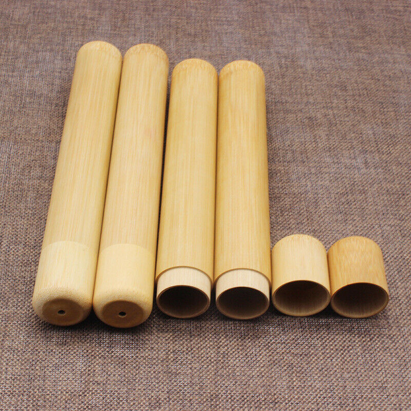 Wood Toothbrush Tube Storage Box Container Travel Case Organizer Home Accessory