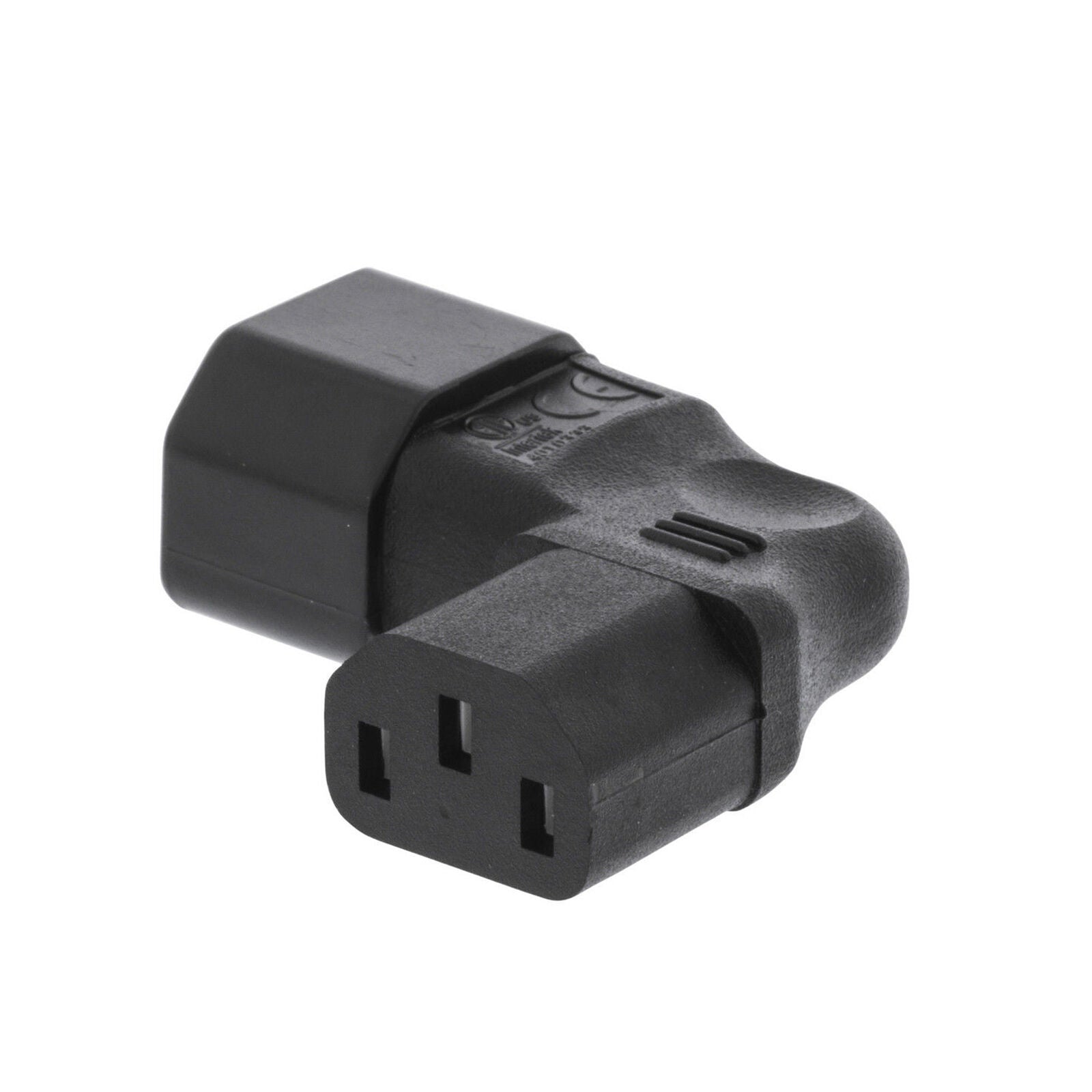 Left Angle IEC 320 C14 3 Pin Male to C13 Female PDU PSU UPS Power Extension