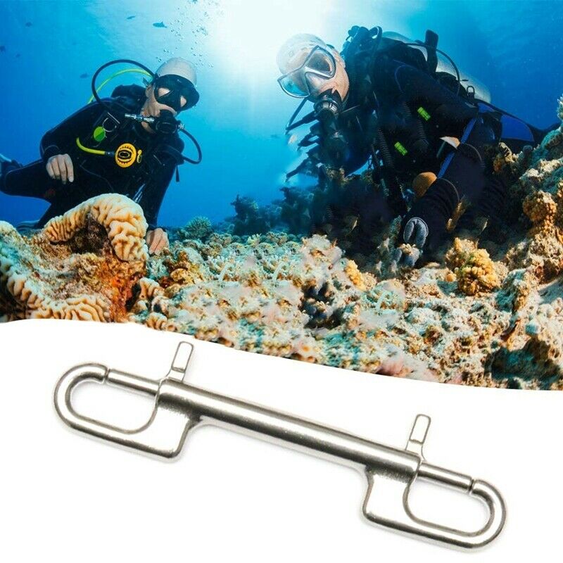 Diving Hook Stainless Steel Double Ended Bolt Snap Hook for Scuba Diving PetC6E6