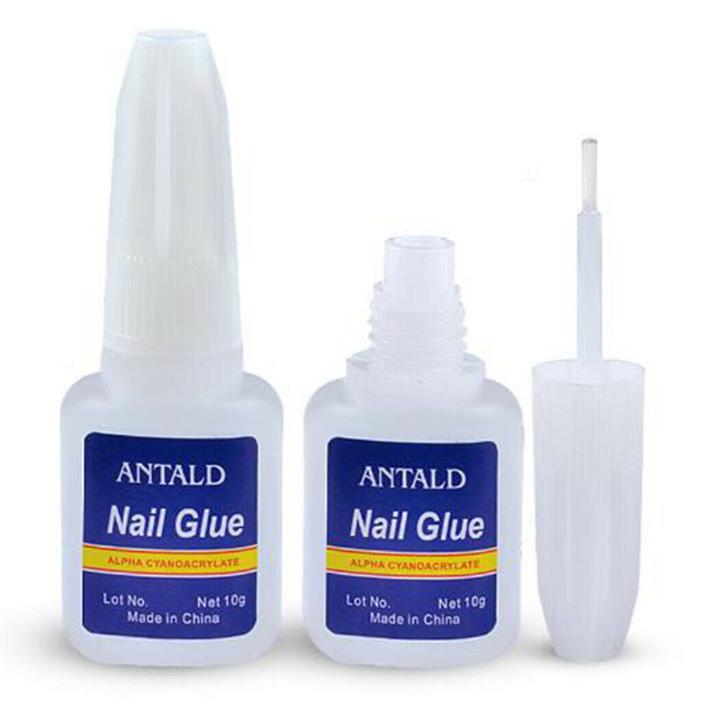 3 Bottle 10g Professional Personal Acrylic Nail Glue Portable Manicure Tools Kit