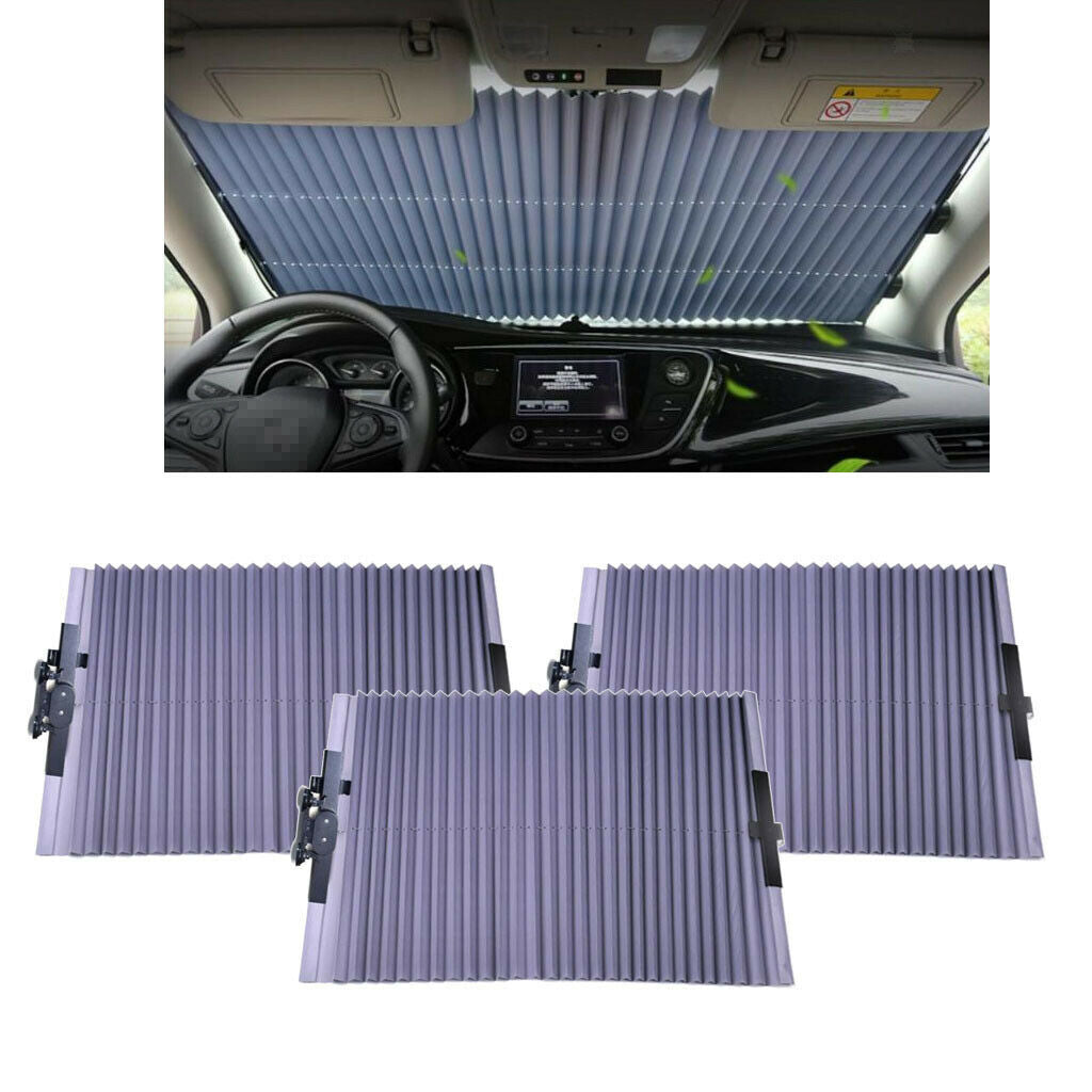 3-pack SUV Vehicle Retractable Sun Shade Cover UV-protection 51.2x18.1 inch