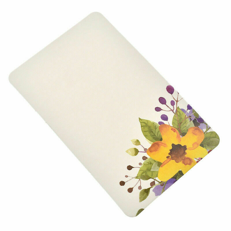 50PCS Flower Message Card Wedding Birthday Party Bless Greating Xmas Memory Gift