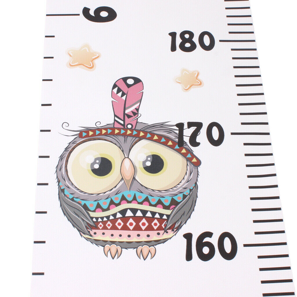 Wood Kids Baby Cartoon Height Ruler Growth Chart Wall Hanging Decoration C