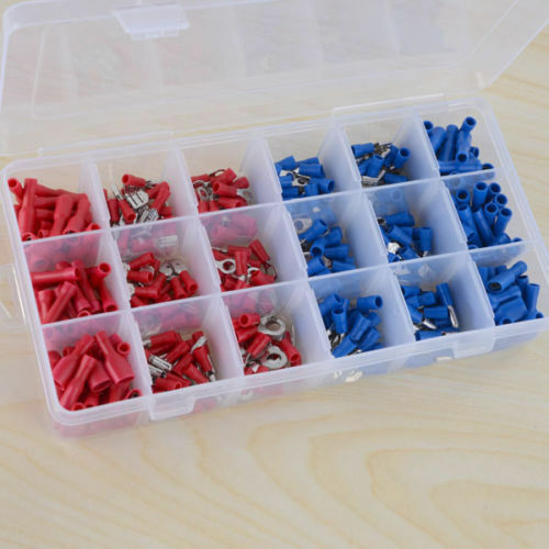 360Pcs Insulated Car Electrical Wire Terminals Crimp Connector Spade Set Kit