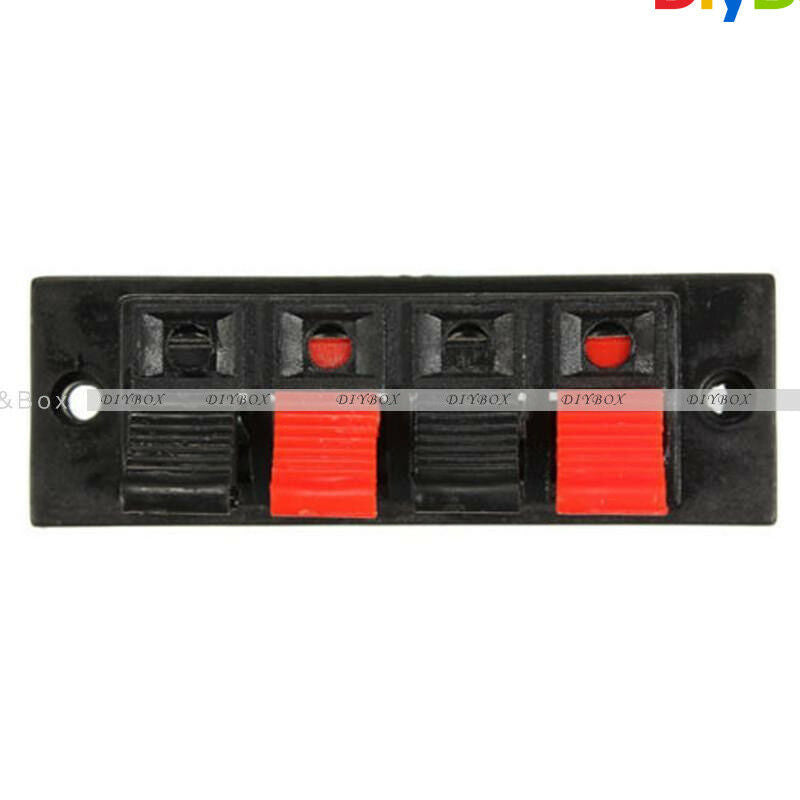 4 Way Push Release Connector Plate Stereo Speaker Terminal Strip Block