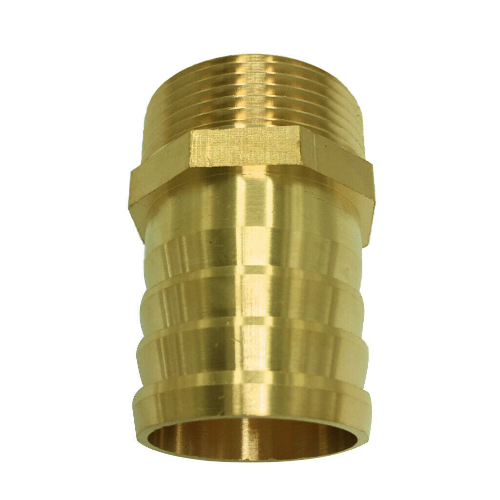 Brass Barbed Hose Fitting Connector Adapter Male Pipe 38mm Barb Dia