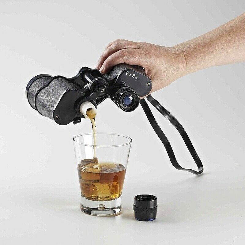 Double Sided Binocular Flask Travel Water Bottle Sport Drinkware Russian FlagoE3
