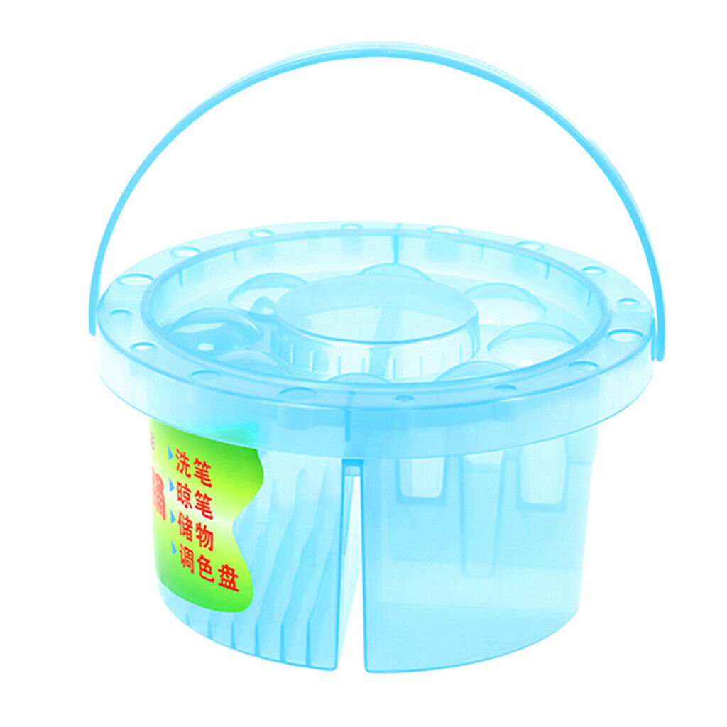 Paint Brush Basin Pot Round Brush Washer Kids Paints Palette Tray Brush Tool