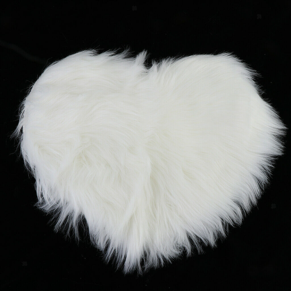 Heart Shape Shaggy Area Rugs Fluffy Floor Carpet for Bedroom Bedside 30x40cm
