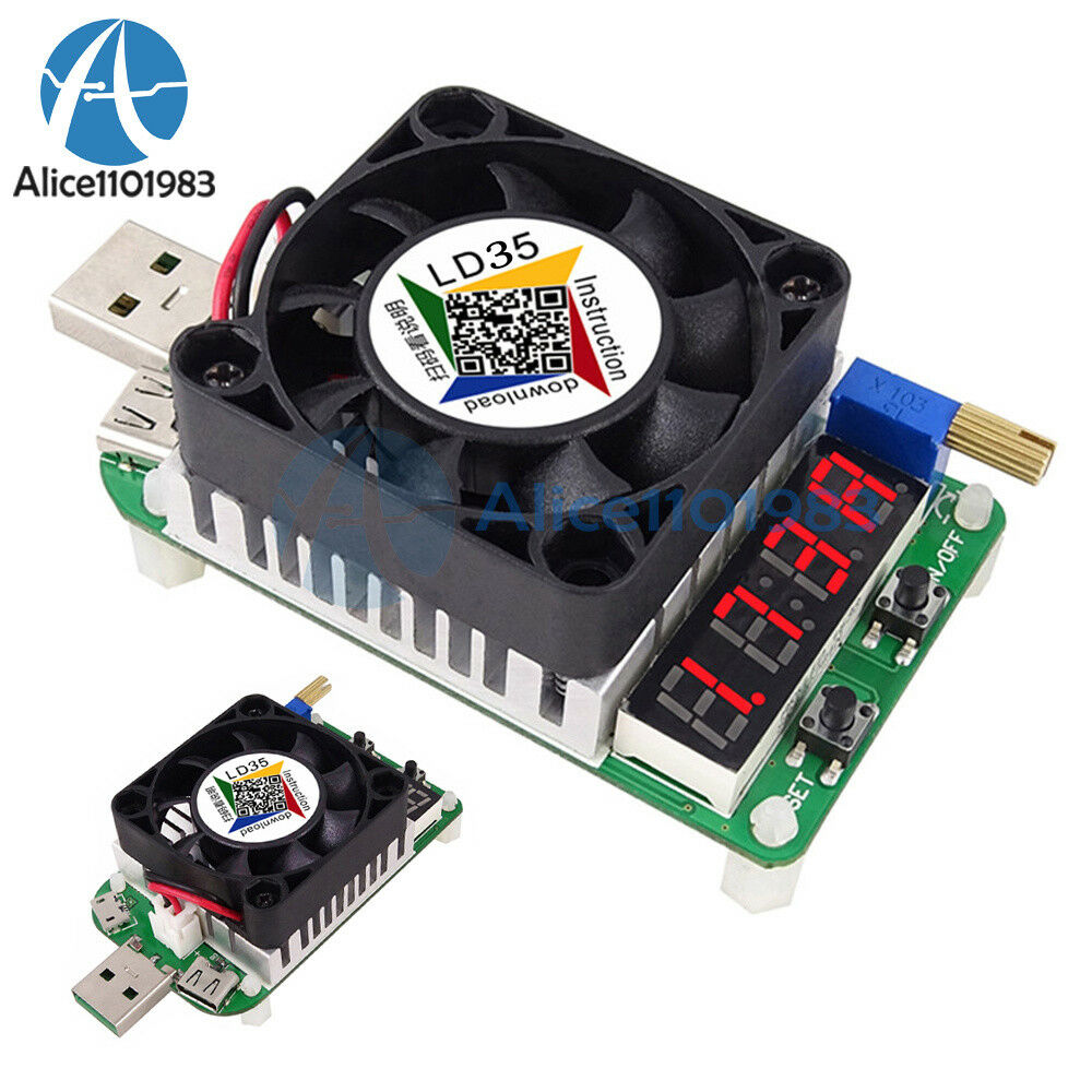5A 35W LD35 Electronic Load Resistor USB Interface Test Discharge Battery Tester