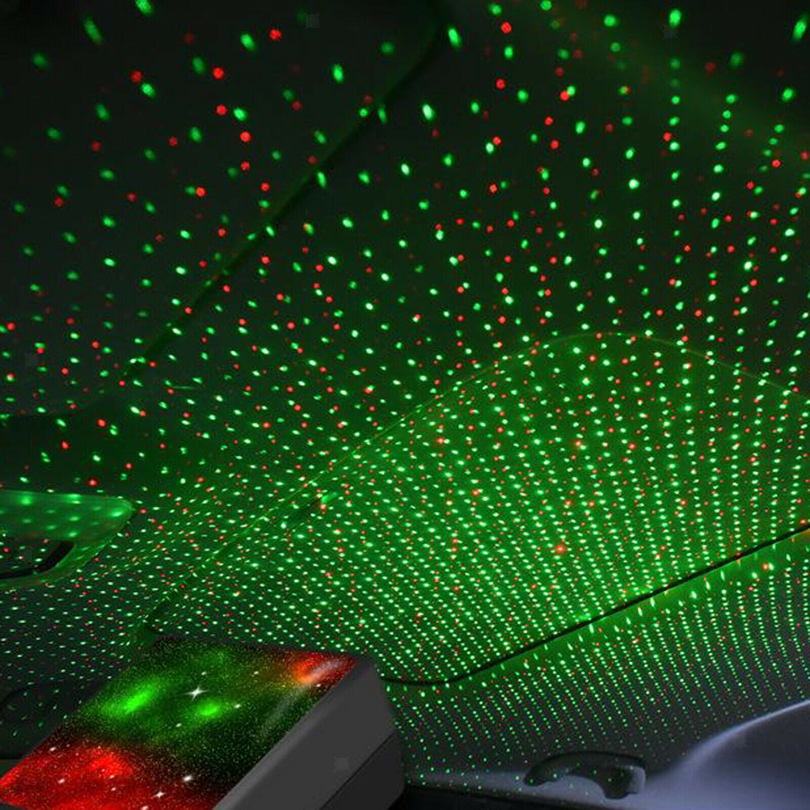 Mini USB Car Roof Light Starry Sky Light Lamp Home Car Decoration Red Green
