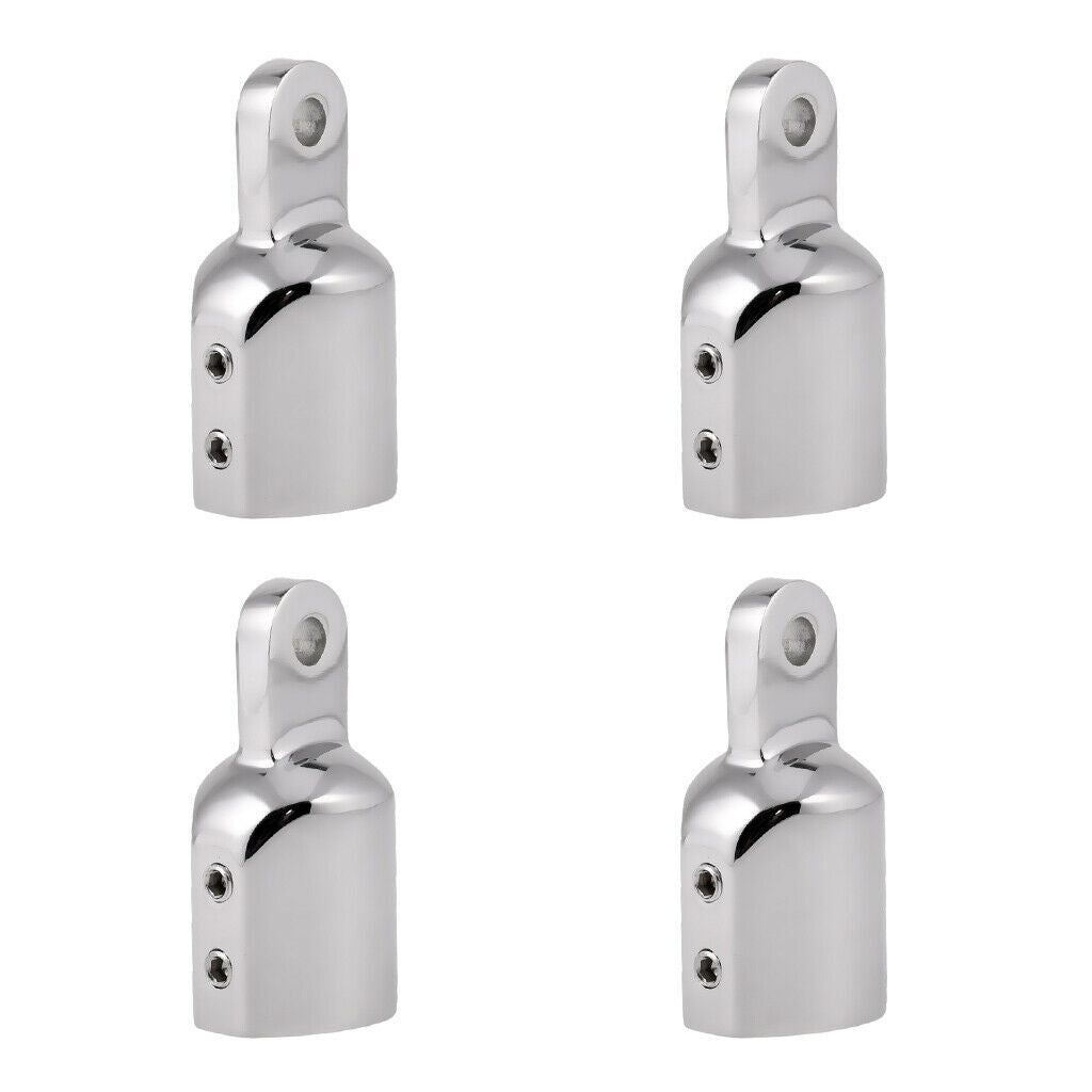 Set of 4 Bimini Top Eye End Cap Fits 0.86'' Pipe Stainless Steel Marine Hardware