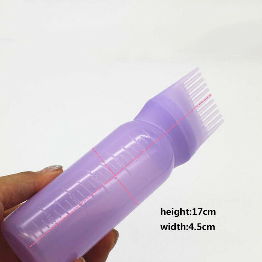 120ML Applicator Hair Dye Bottle Brush Dispensing Dry Cleaning Coloring Comb Hot