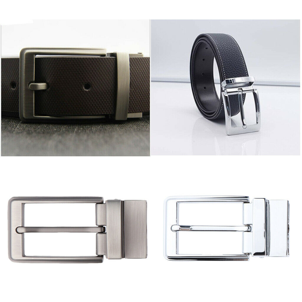 2x   Reversible   Belt   Buckle   Single   Prong   Rectangular   Pin   Buckle