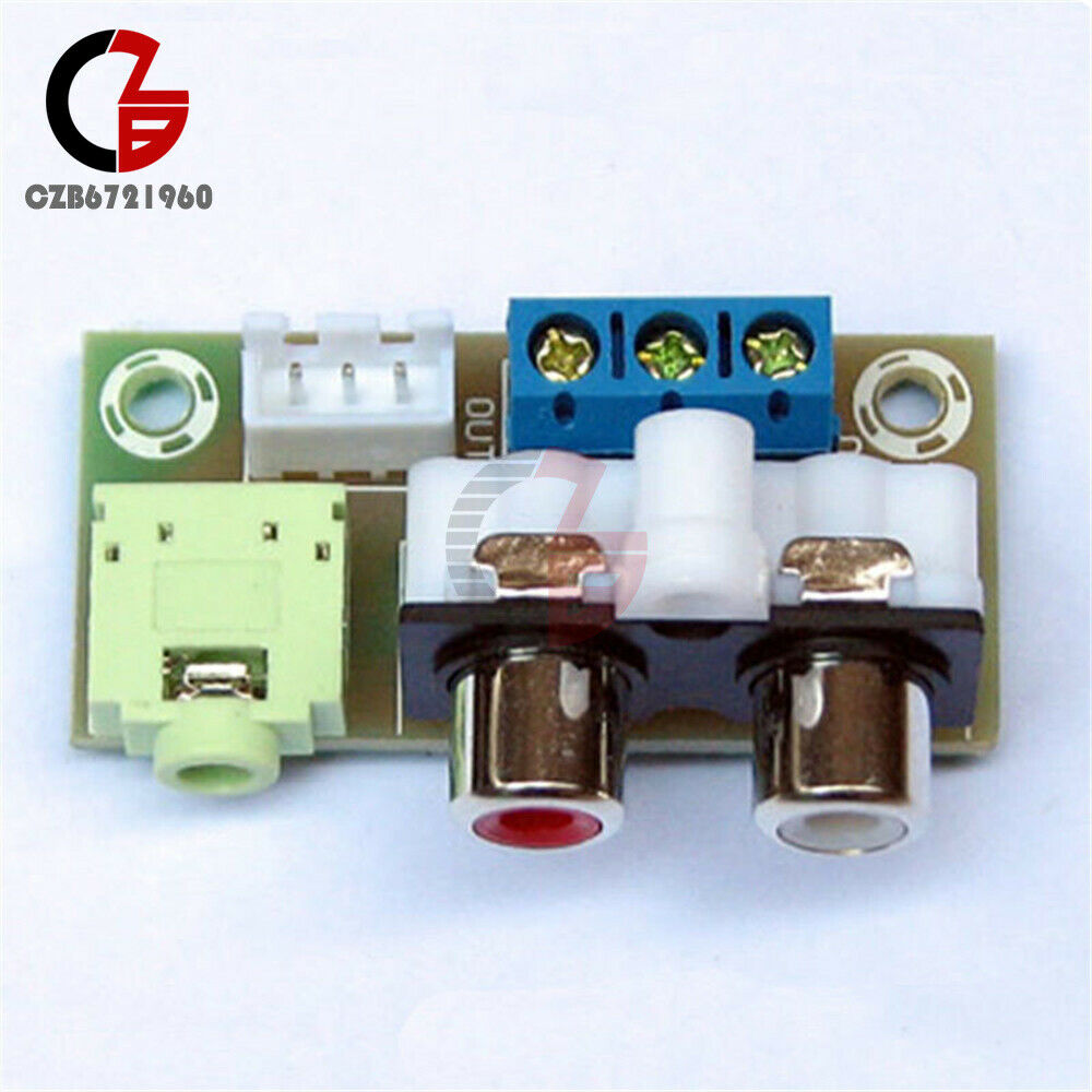 Audio Switch Board RCA to 3.5mm Socket Front Board 5V DIY Kit For Amplifier