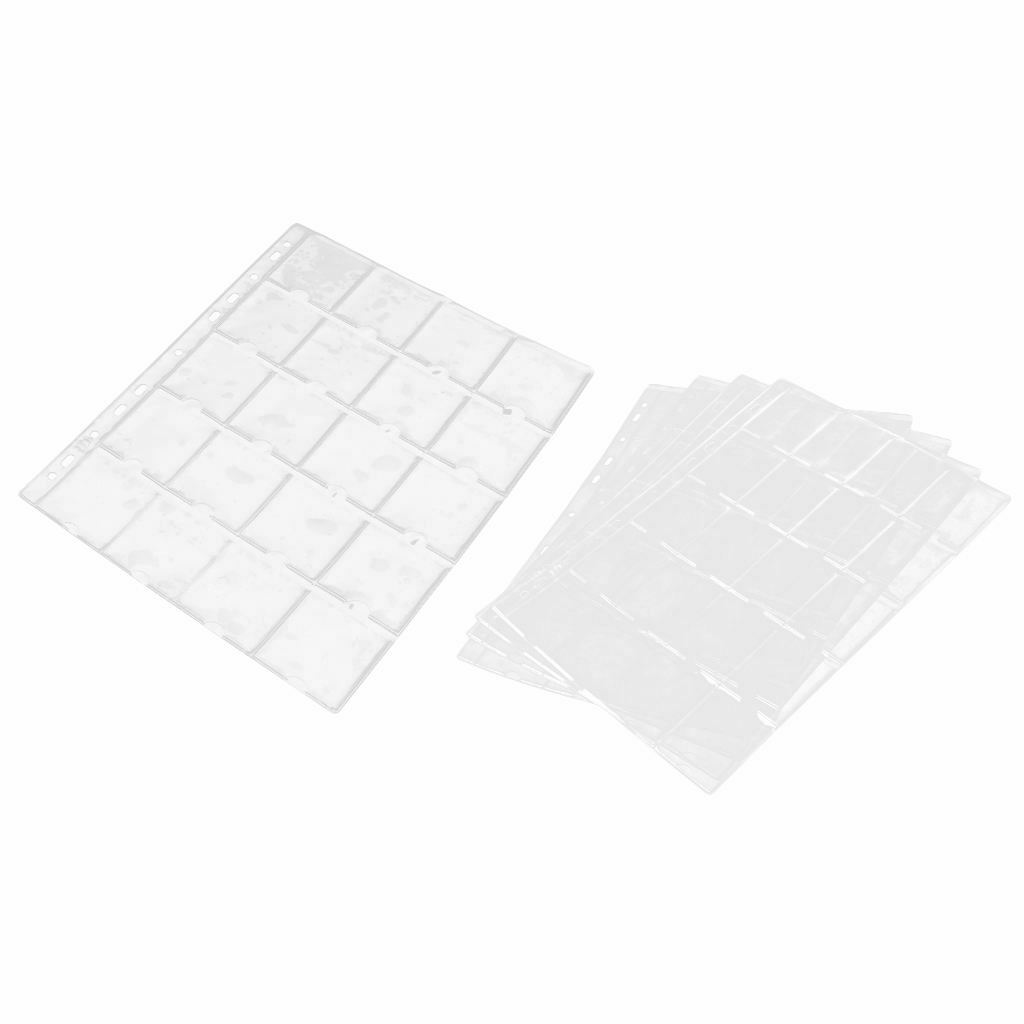 10 Sheet Plastic Coin Holder Collection Album Storage Page Sheet 200 Pockets