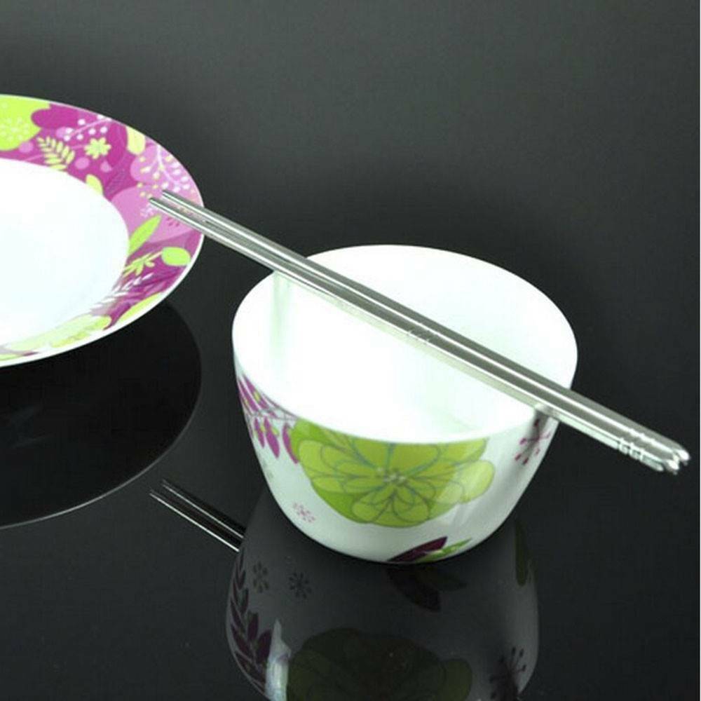 Pairs Stainless Steel Chopsticks for Sushi Noodle Rice Chinese Chop Sticks New