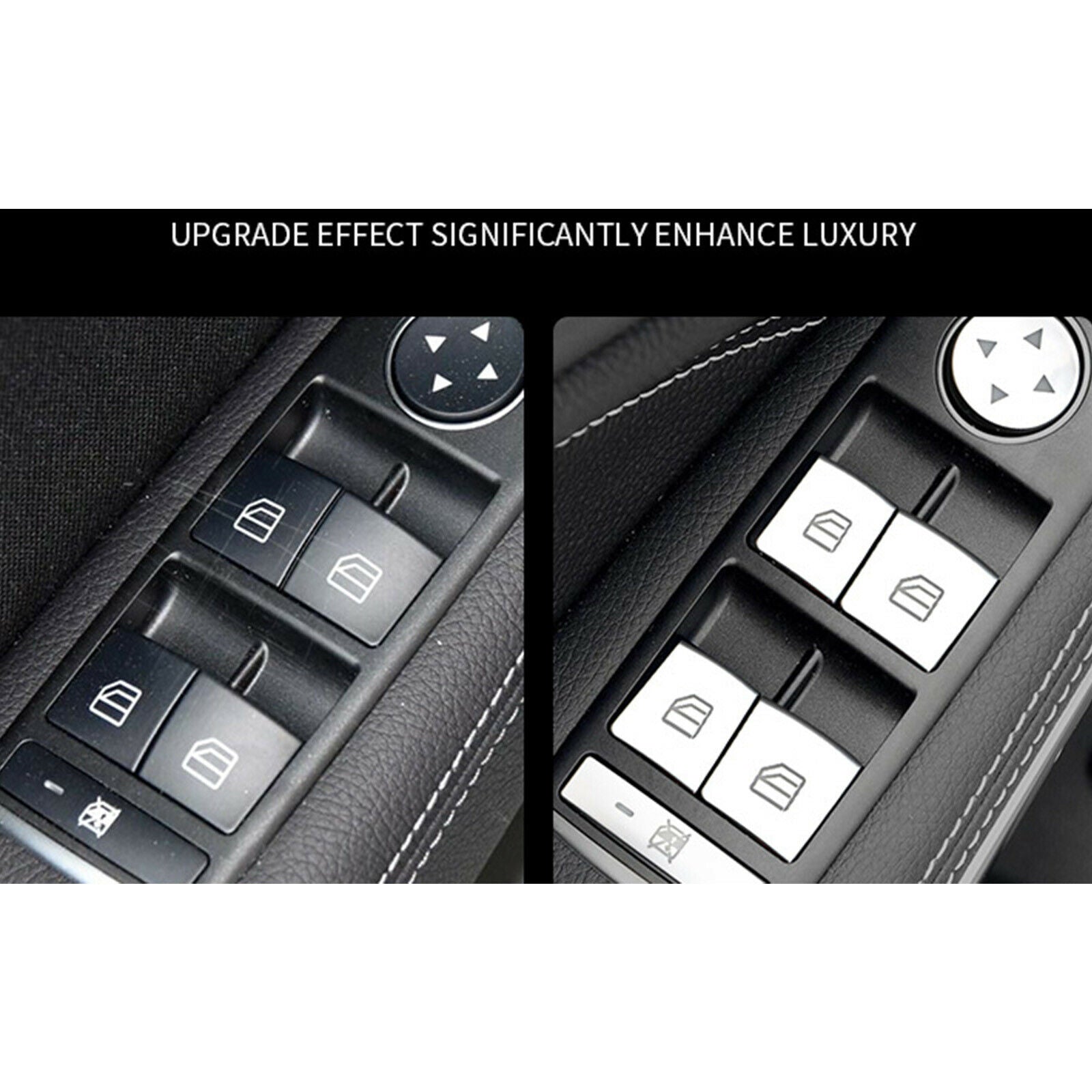 For Benz B E C-Class CLA GLA ML GL GLE GLS Car Window Lift Button Stickers