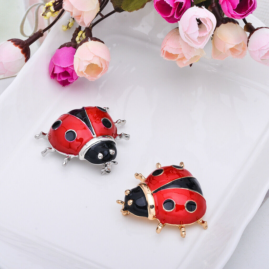 Cute Lady Bird Beetle Brooch Pin Womens/Men/Children Unisex Fashion Jewelry