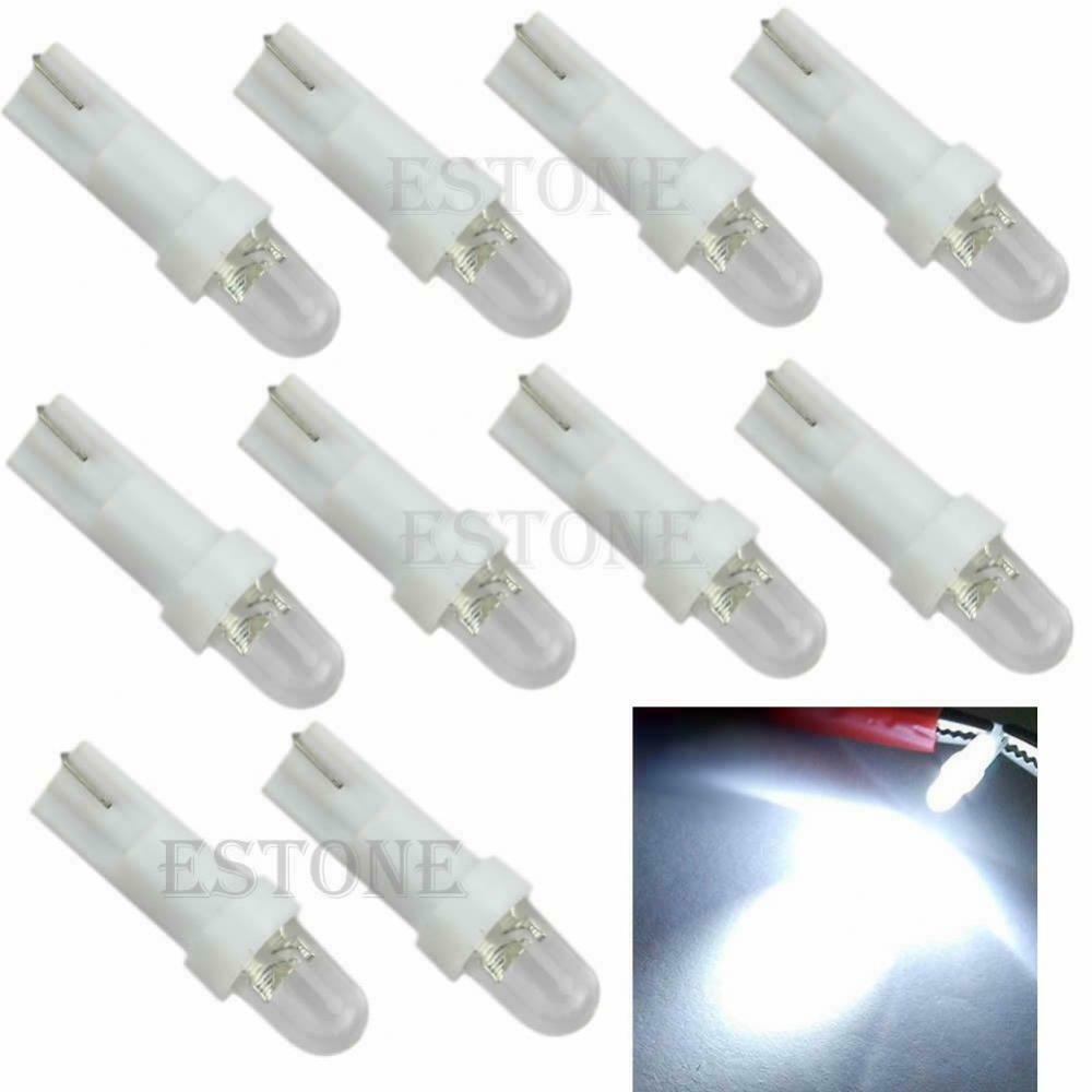 10pcs T5 LED Bulbs For Trunk Lights, Side Marker Lights