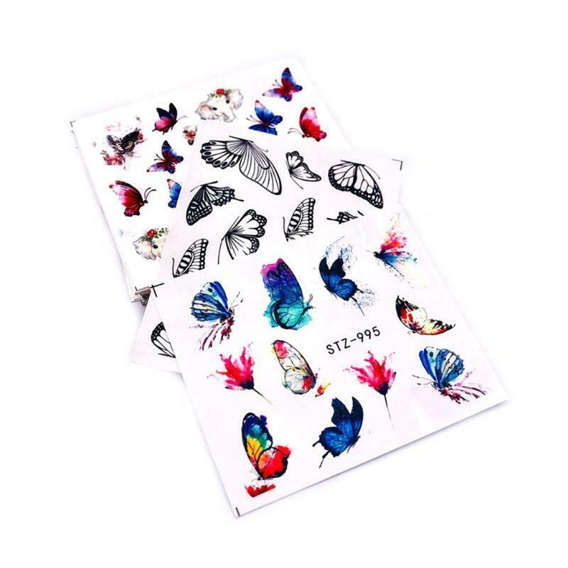 Butterfly Nail Art Stickers Decals Self-Adhesive Nail Decals Butterfly Toenail