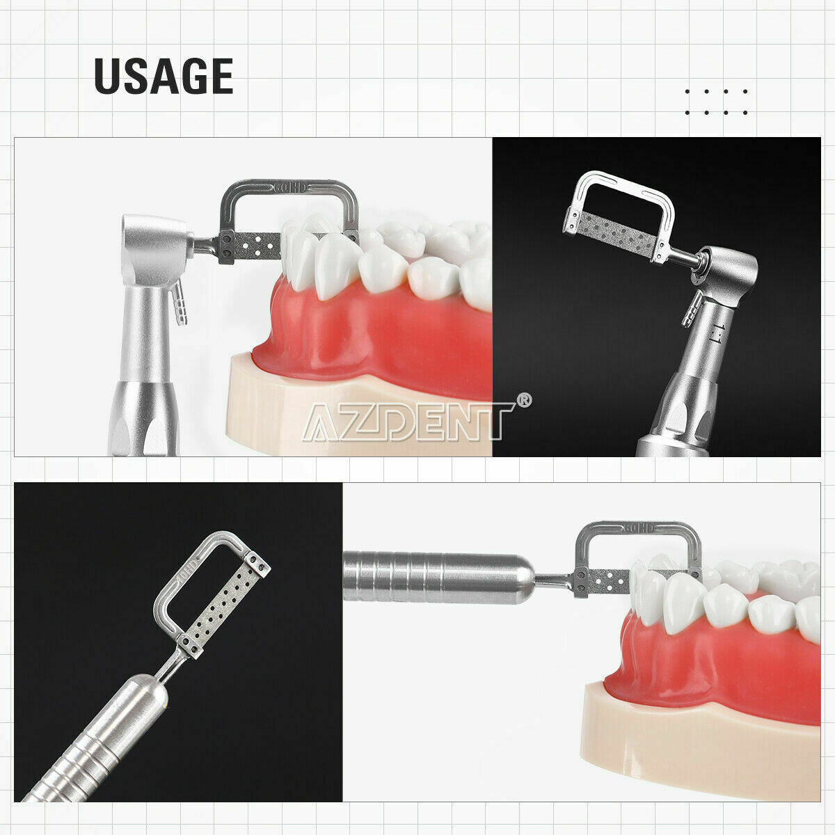 Dental 1:1 Vertical Reciprocating Interproximal Strip Contra Angle Handpiece