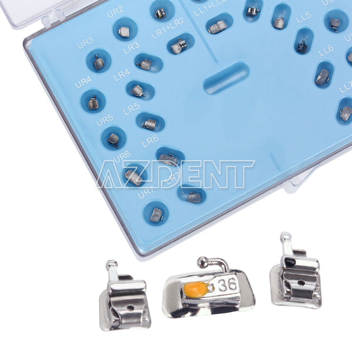 28pcs Dental Orthodontic Active Self-ligating Brackets Mini Roth.022 Hooks 3-4-5