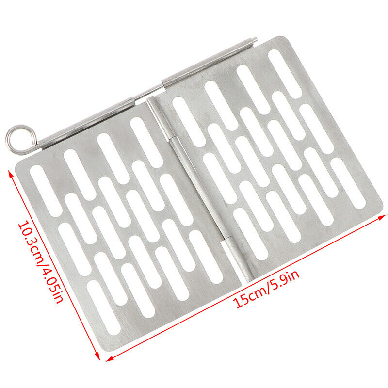 Folding Grill Plate Portable BBQ Stainless Steel Mini Shelf Outdoor Picnic  g SJ