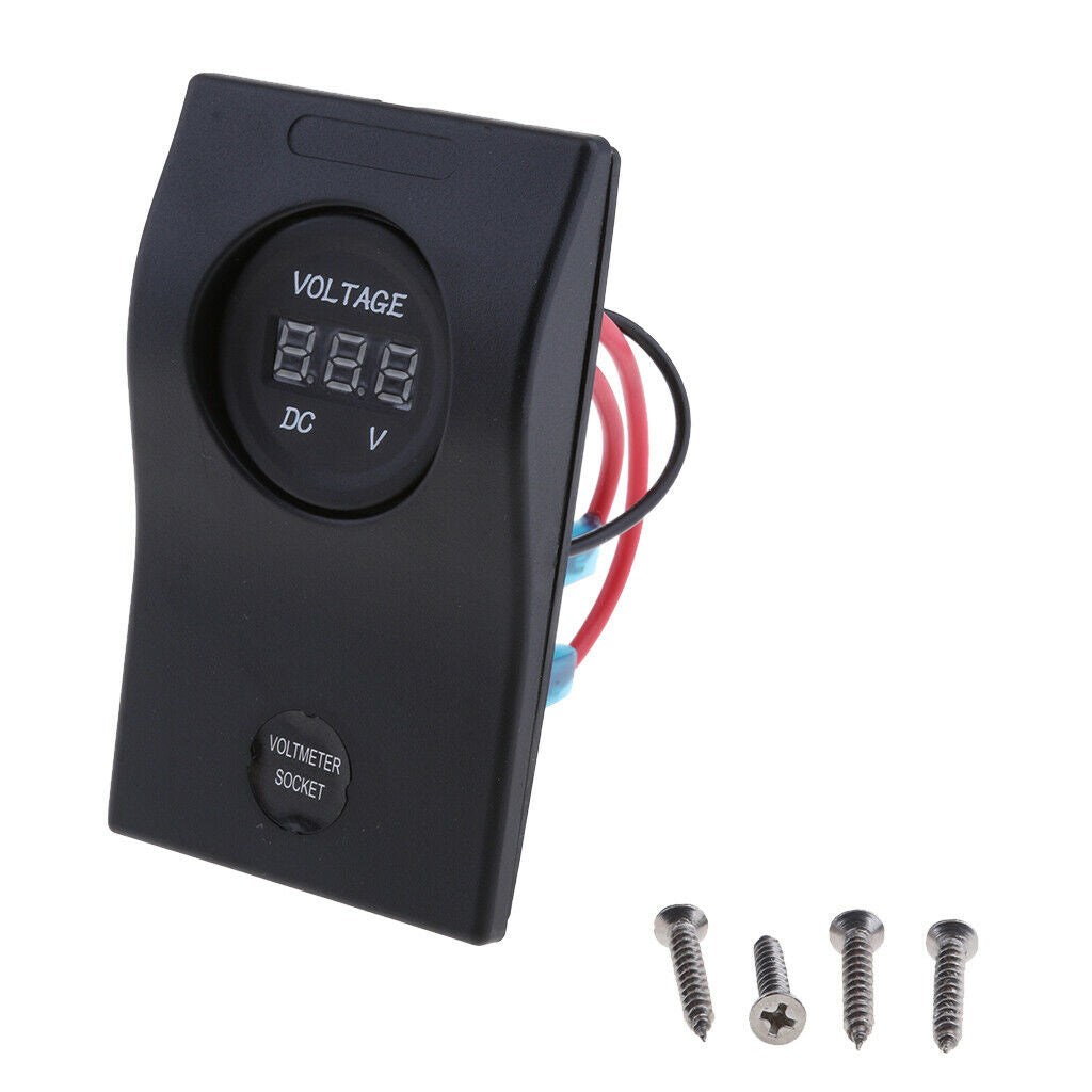 Waterproof LED Display Digital Voltage Voltmeter for Marine Boat Yacht