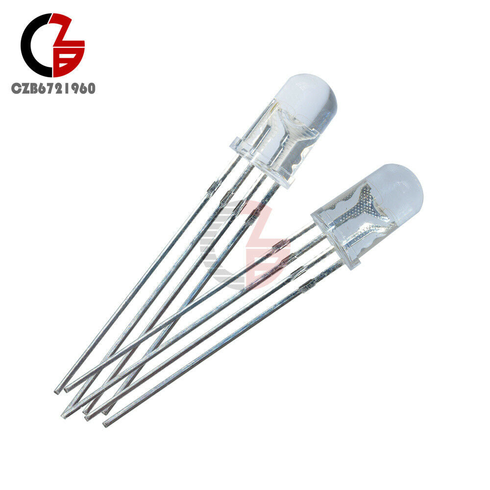20PCS 4pin RGB Tri-Color Common Anode 5mm LED light Red Green Blue