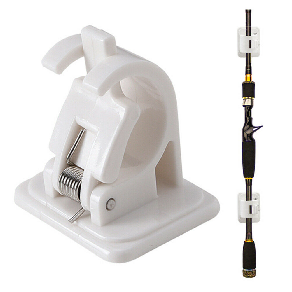 Fishing Rod Racks Vertical Holder Wall Mounted Storage Clips Clamps Holder 2p @