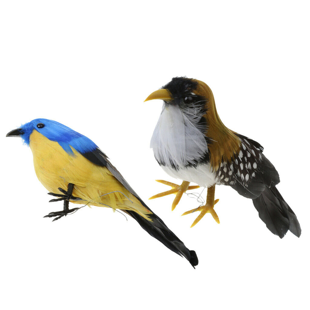 2PCS Small 12cm Artificial Bird for Garden Weding Home Decoration