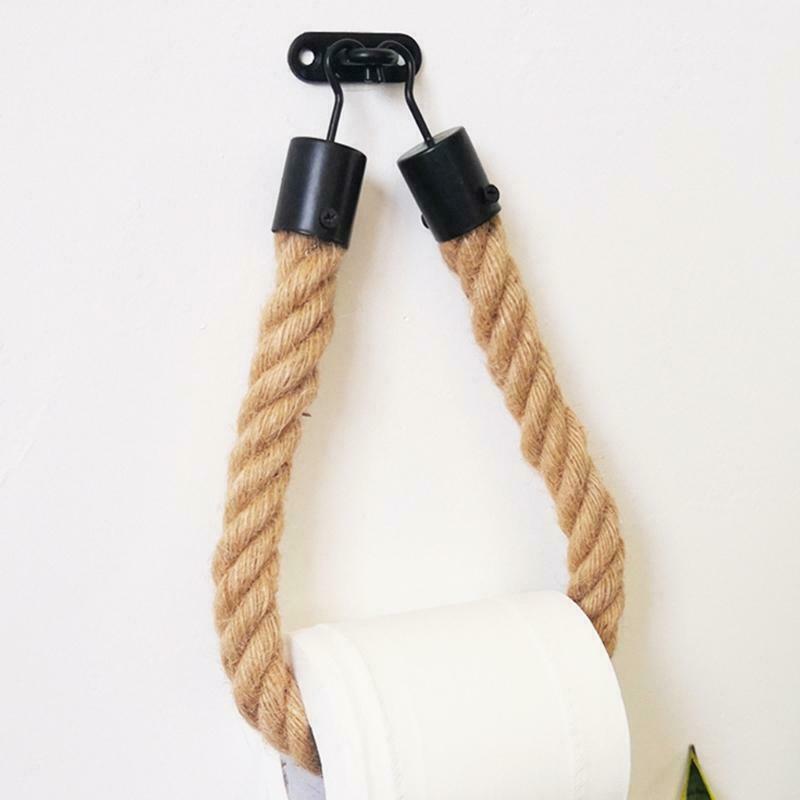 Nordic Style Handmade Towel Hanging Rope Tissue Holder Home Decor Towel Rack